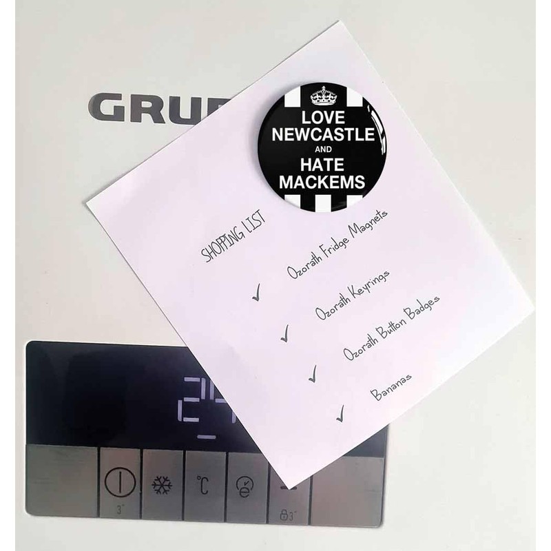 Love Newcastle and Hate Mackems Funny Fridge Magnet (Circular 2inch