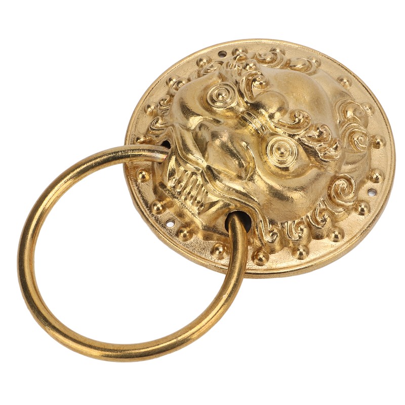 Door Knocker Chinese Style Animal Head Style Modelled Antique Brass