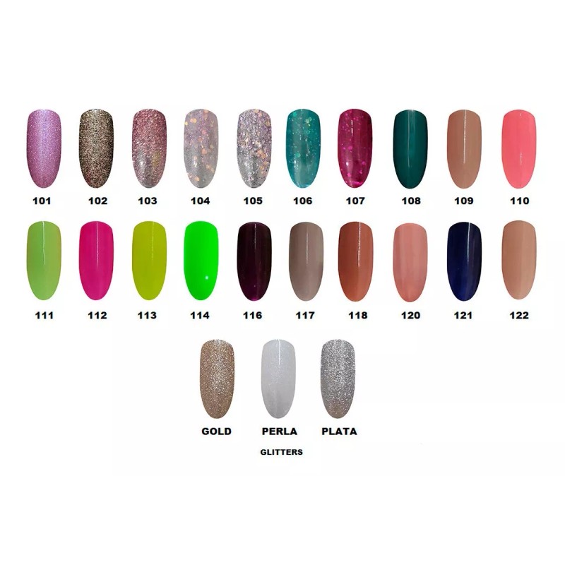GC Nails Lote De 8 Piezas Gel De 1 Paso