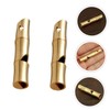 Kisangel 5sets Loud Clear Keychain Whistle Brass Emergency Referee for