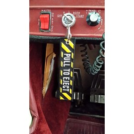 Pull To Eject, Embroidered Key Chain