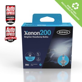 Xenon200 H4 200% Brighter Car Head Lamp Bulbs, Replacement Road Legal Halogen, Twin Pack, White
