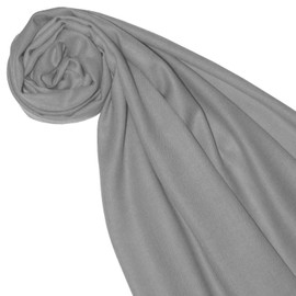 Lorenzo Cana 7829711 Men's Scarf 100% Cashmere Light Cuddly Soft Cashmere Scarf Plain Medium Grey, Mid-Grey