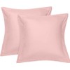 Cotton Delight European Pillow Shams Set of 2 Blush Pink