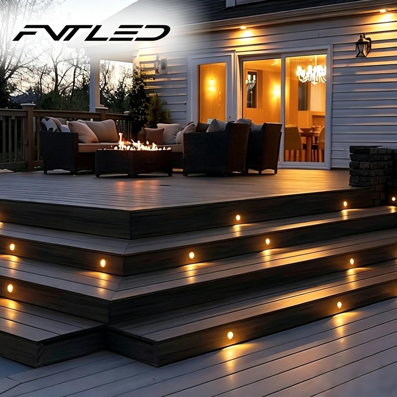 FVTLED Pack of 6 Warm White LED Deck Lights kit