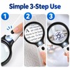 3X/45X Dual Lens Handheld Magnifying Glass with 3 LED Lights