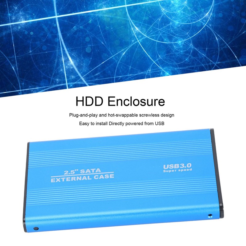 HDD Enclosure Plug Play 3TB USB3.0 SSD Hard Disk Box