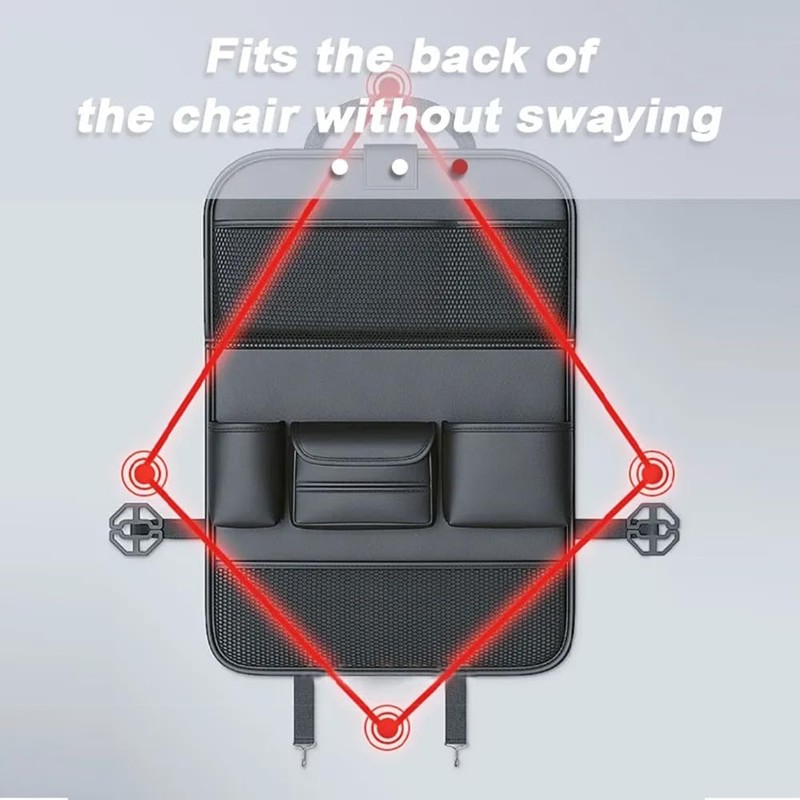Primst 2 Pack Leather Car Backseat Organizer with Foldable Table