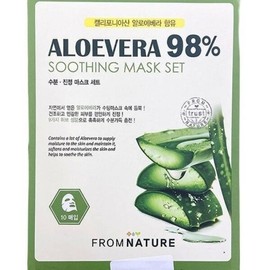 프롬네이처 알로에베라 98 수딩 마스크팩 10매 x 2개 76864 From Nature Aloe Vera 98 Soothing Mask Pack 10 Sheets x 2 Pieces 76864