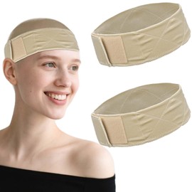 Wig Grip Headband, Adjustable Non-Slip Velvet Band for Secure Hold, 2 PCS (Nude Color)