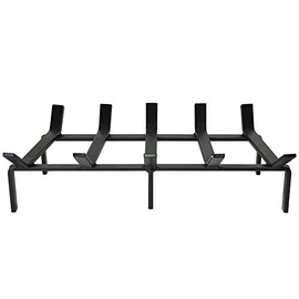 SteelFreak Heavy Duty Steel Fireplace Grate (Rectangular/Non-Tapered) - Made in The USA (21 Inch)