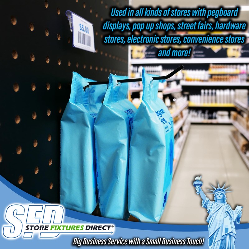 STORE FIXTURES DIRECT Pegboard Label Holder, Scannable UPC Ticket Display