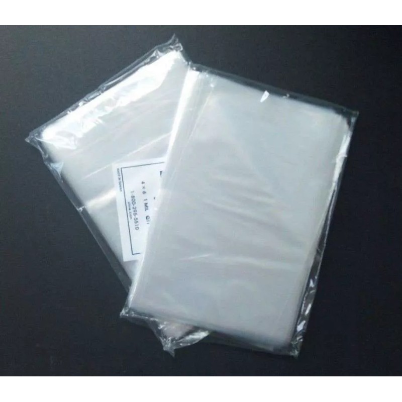 PACK4YOU 4x8" Clear Poly Bags Lay-Flat Open Top End 3-Mil