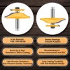 LEATBUY 3 PCS Router Bit Set 1/2-Inch Shank, Tongue Groove