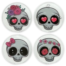 Hand Warmer Pocket Warmer Sets Finger Warmer Against Cold Hands in Winter (Set of 4 Goth Girls Skulls)