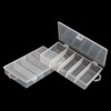 SBYURE 2 Pack 5 Grid Clear Plastic Fishing Tackle Storage