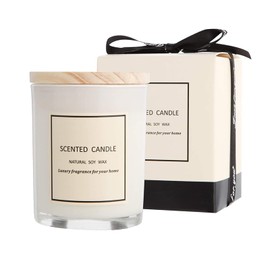 Regalos para mujeres y hombres – Regalos de menos de 10 dólares, velas perfumadas para el hogar, cera de soja natural 100% pura con aceites esenciales de plantas, perfecto para baño, yoga, Navidad, cumpleaños, día de la madre (lavanda)