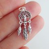 Sterling Silver Oxidized Dream Catcher Tree of Life Angel Wing