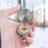 TIXIPEM Camping Survival Compass [2PCS] - Copper Clamshell Classic Pocket