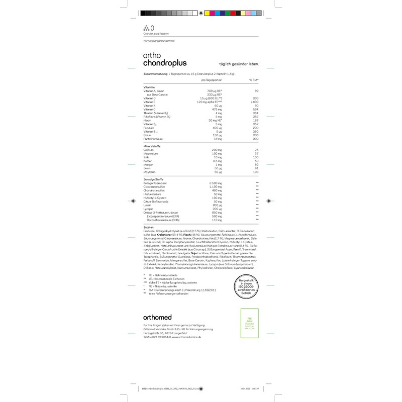 Orthomed Orthochondroplus (Granules + 2 Capsules) 30 TP (30x 16.5g