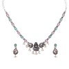 Efulgenz Oxidized Indian Jewelry Necklace Sets Antique Boho Religious Peacock