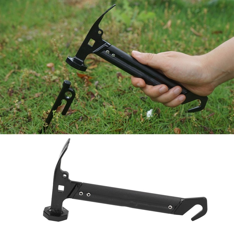 Camping Hammer Stainless Steel Head Multifunction Lightweight Ground Nail Hammer