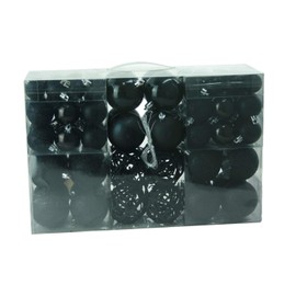 Exclusive Christmas bauble set with 100 pieces, black