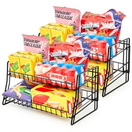 Vesici Candy Display Rack Metal Snack Display Stand Retail Snack Organizer for Countertop Bar Stores Kitchen (2 Pcs,15.7 x 8.3 x 9.4 Inch)