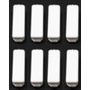 Plastic 1/2 x 1-1/2 inch White Rectangle Tubing Cap, Finishing