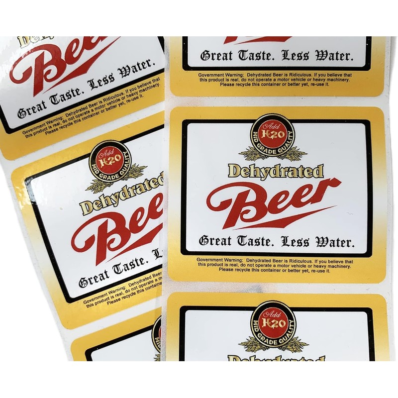 Dehydrated Beer Labels, 24 Vinyl Stickers, Enough for Two Cases!