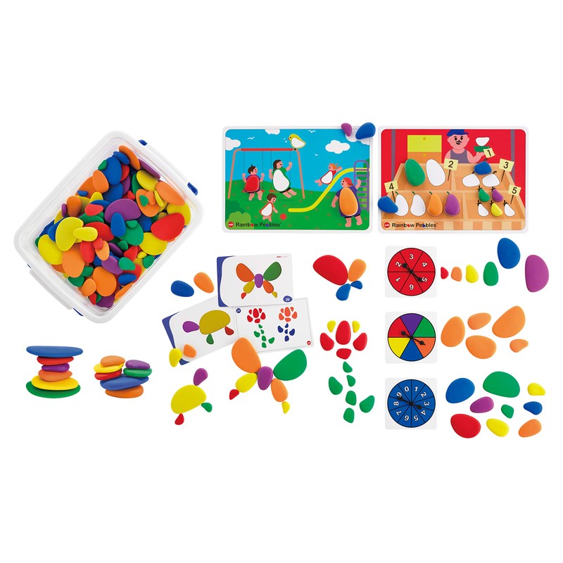 Rainbow Pebbles Classroom Set - Sorting and Stacking Stones -