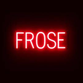 SpellBrite FROSE Sign for Wineries | Wine-Related Signs with Neon Look, Red LED Light | 19.8" x 6.3"