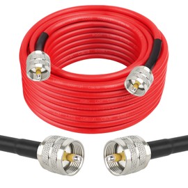 RG8X Coaxial Cable 35ft,CB Coax Cable,UHF PL259 Male to Male Low Loss CB Antenna Cable 50 Ohm for HAM Radio,Antenna Analyzer,Dummy Load,SWR Meter