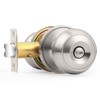 Probrico Privacy Door Knobs Brushed Nickel Finish, Interior Keyless Door