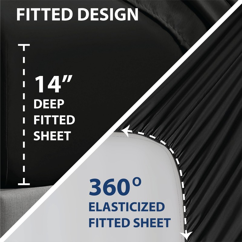 Swift Home Smart Sheets, Ultra Soft Brushed Microfiber 3-Piece Sheet