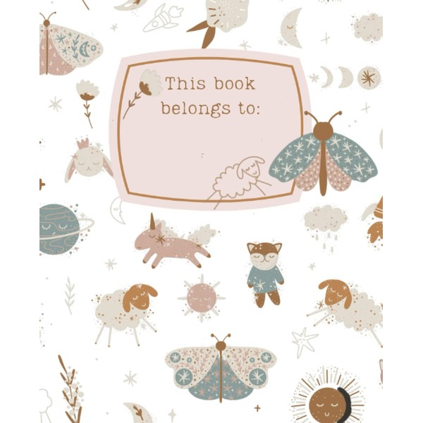 Little Girls Composition Size Notebook, 7.5" x 9.25", extra wide