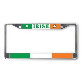 Sign Destination Metal License Plate Frame Irish Car Auto Tag Holder Chrome 2 Holes One Frame