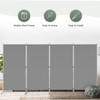 RANTILA 4 Panel Room Divider, 6 Ft Tall Folding Privacy
