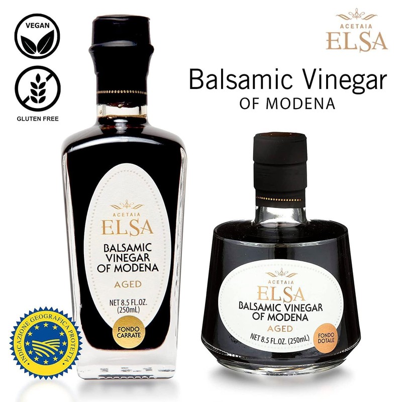 Elsa Italian Balsamic Vinegar of Modena Gift Set Includes Carrate