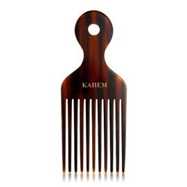 KAHEM Wide Tooth Pick Comb for Long, Thick, Curly Hair - 6.89 Inch Detangling and Lifting Comb for Women and Men's Hair Styling