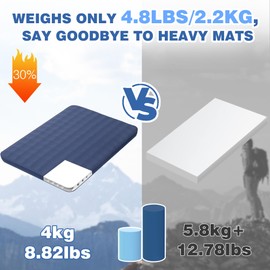 OUTSKIRT Ultralight Self Inflating Sleeping Pad, 4" Thick Camping Mattress with Pump Pack, 9.5 R-Value Insulated Sleeping Mat, Portable Camping Bed for Tent, Car, Truck or Van, 4 Season Camp Mattress