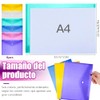 Carpeta de Plástico, A4 Sobres Folder Transparentes Plastico con Botón