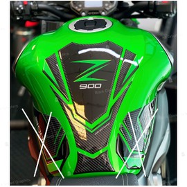 BLACK DOVES GRAPHICS Resin Sticker Compatible with Kawasaki Z900 Z 900 Motorcycle Tank Pad