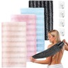 4PCS Zenbody Toalla Exfoliante Japonesa, Doble Cara con 4 Ganchos