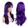generic Peluca Morada De Pelo Largo Y Rizado Ondulado Traje