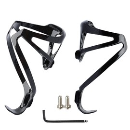 RICYRLK Bicycle Bottle Cage, Ultra Lightweight Carbon Fiber Bottle Cage Drink Holder Cycle Bottle Cage with Screws, Bottle Cage, Carbon Bottle Cage, Strong, Stretchable, Suitable for Many Jars,