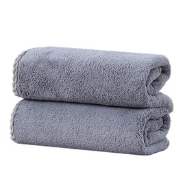 NANWEI Toallas, Super Suave y Fuerte Absorción de Agua, para Hogar Hotel Gimnasio (Gris, 2 Toallas de baño)