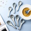 Chinese Soup Spoons Set of 8 Ceramic Spoons for Ramen