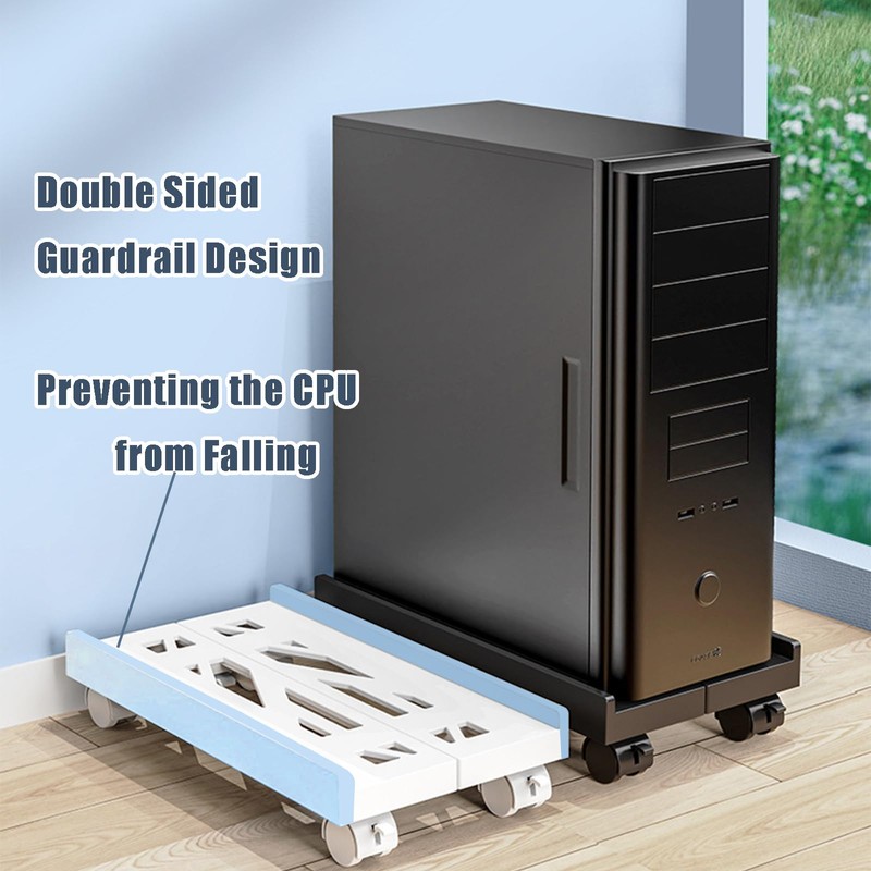 BYMECOST Adjustable Computer Tower Stand, PC Stand Mobile CPU Stand