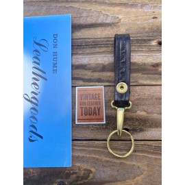 Don Hume Vintage Don Hume Dark Brown Basket Police Duty Key Strap w/ Brass Hardware